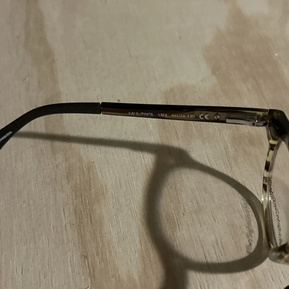 Jonas Paul Paul Paige Striped Maple Eyeglasses Frame 46-16-130 NWT